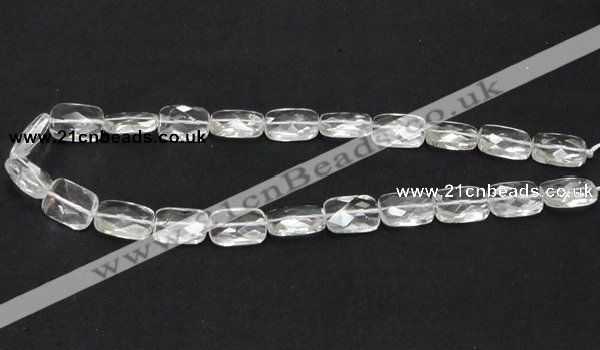 CCC225 13*18mm faceted rectangle grade AB natural white crystal beads