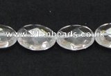 CCC226 13*18mm faceted oval grade AB natural white crystal beads