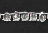 CCC230 8*12mm briolette grade AB natural white crystal beads wholesale