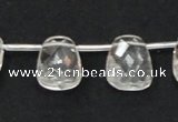 CCC235 13*18mm faceted trapezoid grade AB natural white crystal beads