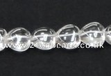 CCC236 10*10mm heart grade AB natural white crystal beads wholesale