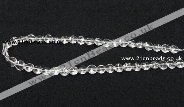 CCC237 10*10mm faceted heart grade AB natural white crystal beads