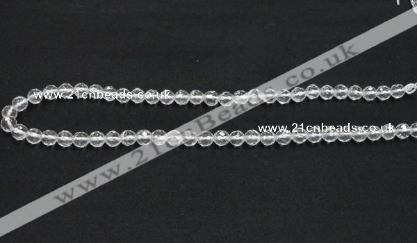 CCC242 15.5 inches 4mm faceted round AB grade natural white crystal beads