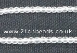 CCC250 15.5 inches 4mm faceted round grade A natural white crystal beads