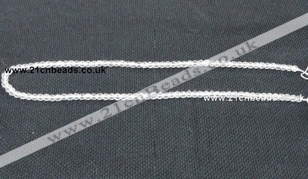 CCC250 15.5 inches 4mm faceted round grade A natural white crystal beads