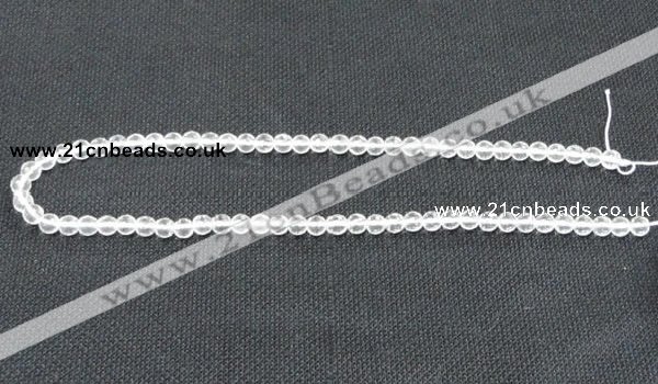 CCC251 15.5 inches 6mm faceted round grade A natural white crystal beads