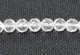 CCC252 15.5 inches 8mm faceted round grade A natural white crystal beads