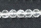 CCC253 15.5 inches 10mm faceted round grade A natural white crystal beads