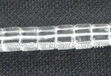 CCC260 15.5 inches 8*8mm cube grade A natural white crystal beads