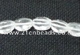 CCC261 15.5 inches 8*10mm faceted rice grade A natural white crystal beads