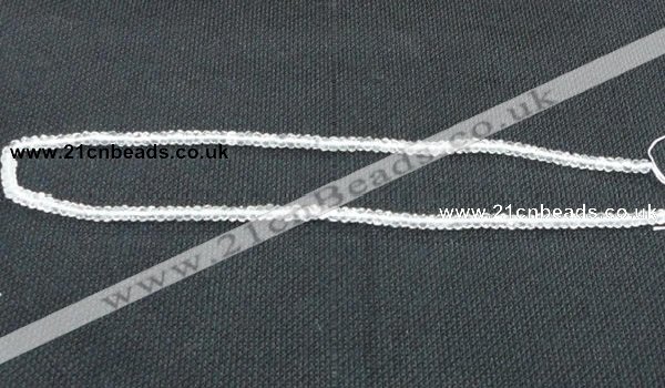 CCC268 2*4mm faceted rondelle grade A natural white crystal beads