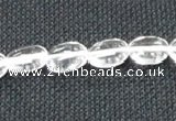 CCC269 15 inches 8*16mm oval grade A natural white crystal beads