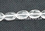 CCC270 15 inches 10*14mm oval grade A natural white crystal beads