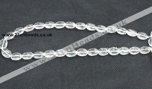 CCC270 15 inches 10*14mm oval grade A natural white crystal beads