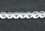 CCC271 15 inches 8mm faceted coin grade A natural white crystal beads