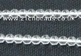 CCC277 15.5 inches 4mm round A grade natural white crystal beads