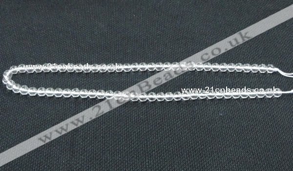 CCC277 15.5 inches 4mm round A grade natural white crystal beads