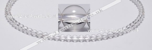 CCC30 15.5 inches 4mm round synthetic white crystal beads