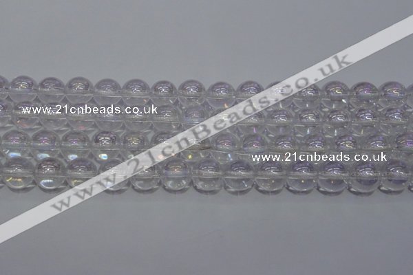 CCC401 15.5 inches 6mm round AB-color white crystal beads