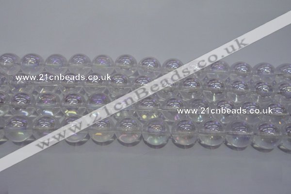 CCC403 15.5 inches 10mm round AB-color white crystal beads