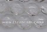 CCC505 15.5 inches 14mm faceted coin natural white crystal beads