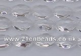 CCC512 15.5 inches 8*12mm faceted oval natural white crystal beads