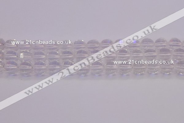 CCC623 15.5 inches 10mm faceted round natural white crystal beads