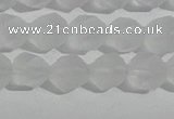 CCC626 15.5 inches 6mm faceted nuggets matte white crystal beads