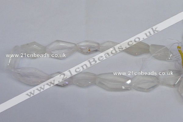 CCC755 15.5 inches 18*25mm - 25*35mm freeform white crystal beads