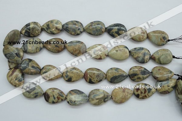 CCD08 15.5 inches 18*25mm flat teardrop cordierite beads wholesale