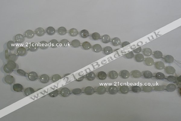 CCE10 15.5 inches 10mm flat round natural celestite gemstone beads