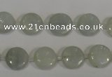 CCE11 15.5 inches 12mm flat round natural celestite gemstone beads