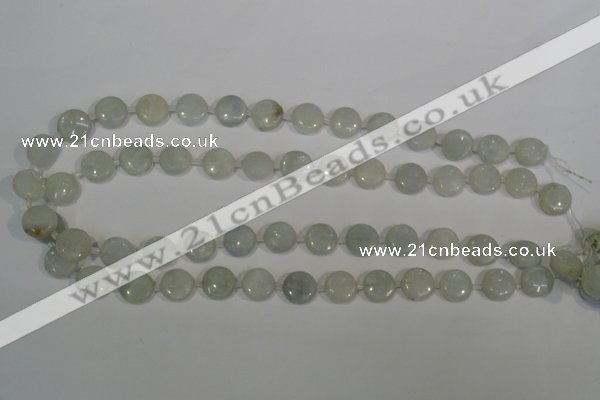 CCE11 15.5 inches 12mm flat round natural celestite gemstone beads