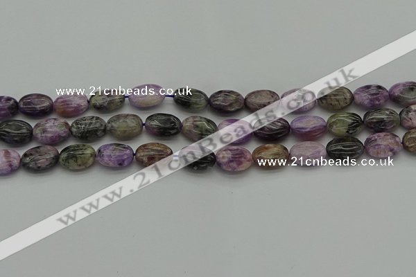 CCG101 15.5 inches 10*14mm oval charoite gemstone beads