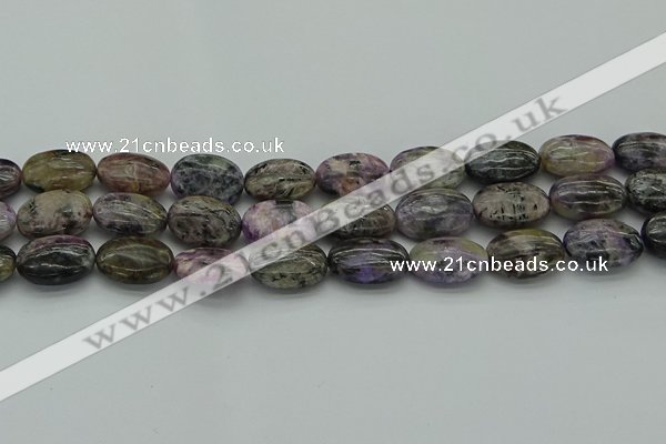 CCG104 15.5 inches 15*20mm oval charoite gemstone beads