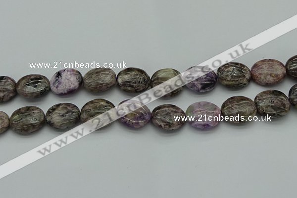 CCG105 15.5 inches 18*20mm oval charoite gemstone beads