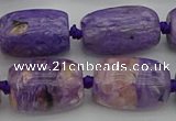 CCG114 15.5 inches 15*20mm drum charoite gemstone beads