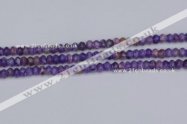 CCG116 15.5 inches 4*7mm rondelle charoite gemstone beads