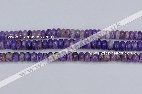 CCG117 15.5 inches 5*9mm rondelle charoite gemstone beads