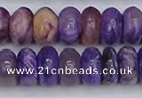 CCG118 15.5 inches 6*11mm rondelle charoite gemstone beads