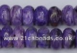 CCG123 15.5 inches 6*11mm rondelle charoite gemstone beads