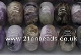 CCG137 15.5 inches 6*10mm rondelle natural charoite gemstone beads