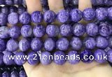 CCG151 15.5 inches 13mm round charoite gemstone beads