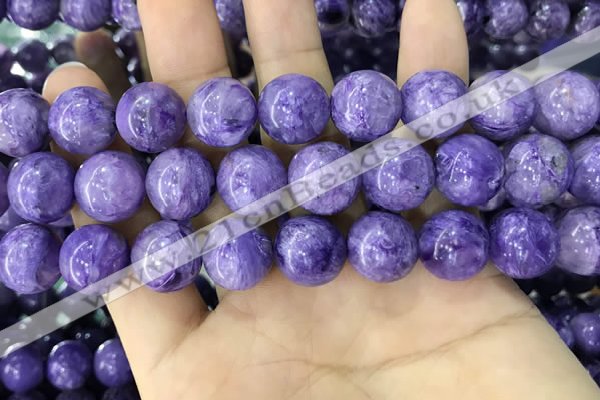 CCG152 15.5 inches 14mm round charoite gemstone beads