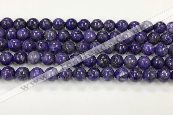 CCG311 15.5 inches 8mm round dyed charoite beads wholesale