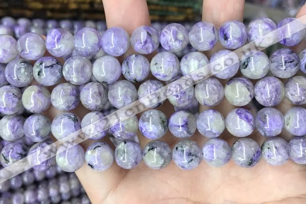 CCG321 15.5 inches 10mm round natural charoite beads wholesale