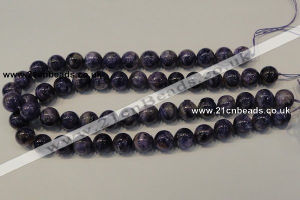 CCG34 15.5 inches 14mm round natural charoite gemstone beads