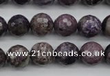 CCG53 15.5 inches 10mm faceted round natural charoite beads