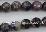 CCG54 15.5 inches 12mm faceted round natural charoite beads