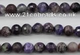 CCG56 15.5 inches 7mm faceted round natural charoite beads